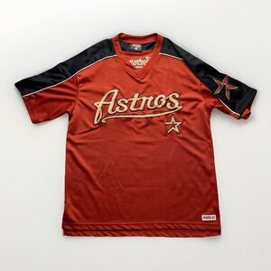 Vintage Houston Astros V Neck Jersey Mens L Stitches Y2K MLB Embroidered Shirt